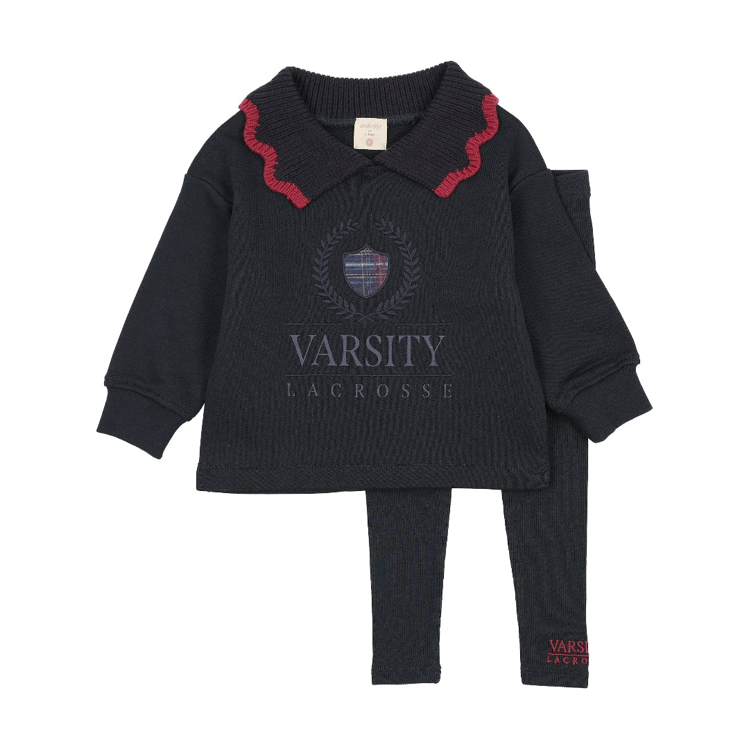 Navy Fan Club Girls Sweatshirt Set