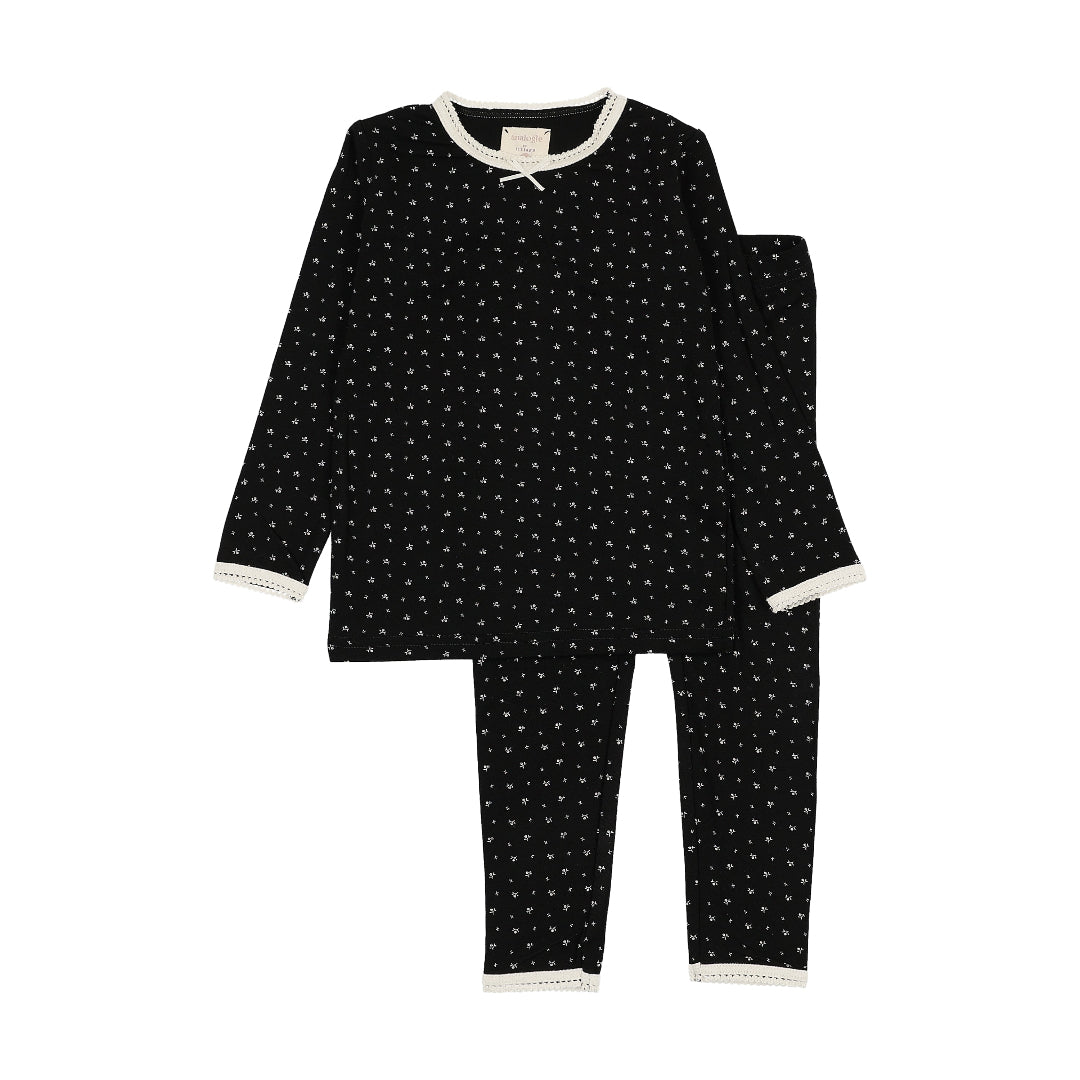 Black Print Tiny Twig Lounge Set