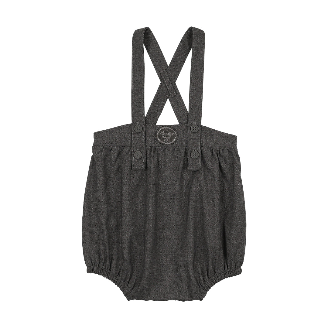 Mid Grey Plaid Edition Boys Romper