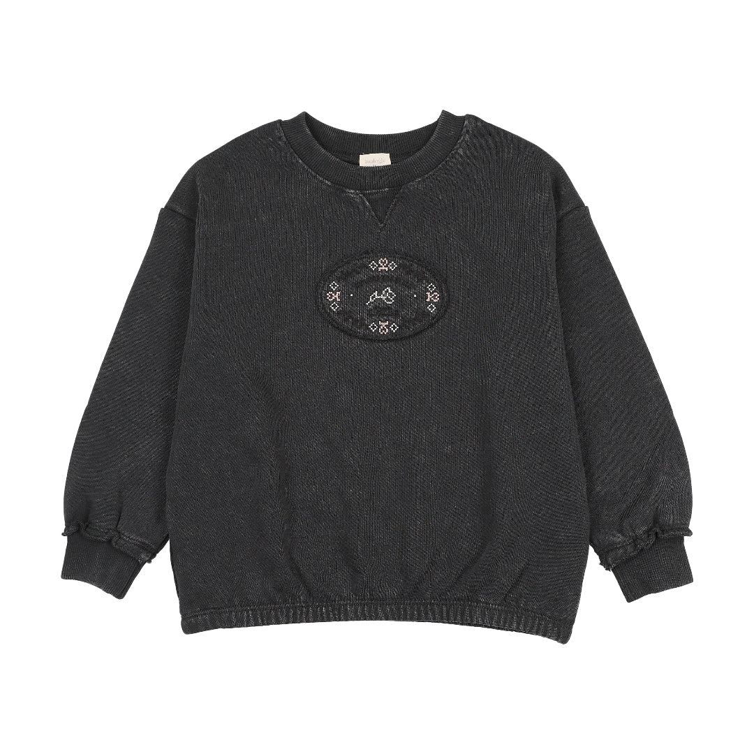 Off Black Stitch Studio Girls Sweatshirt