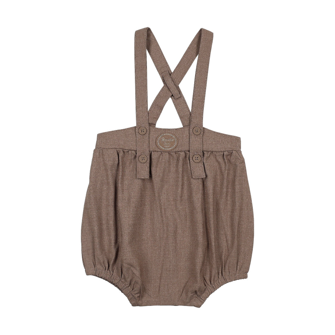 Misty Oat Heather Plaid Edition Boys Romper