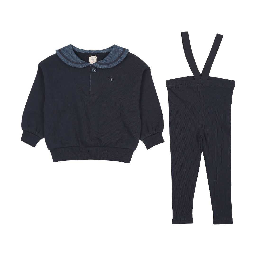 Navy Sweet Campaign Toddler Sailor Collar Set Boys