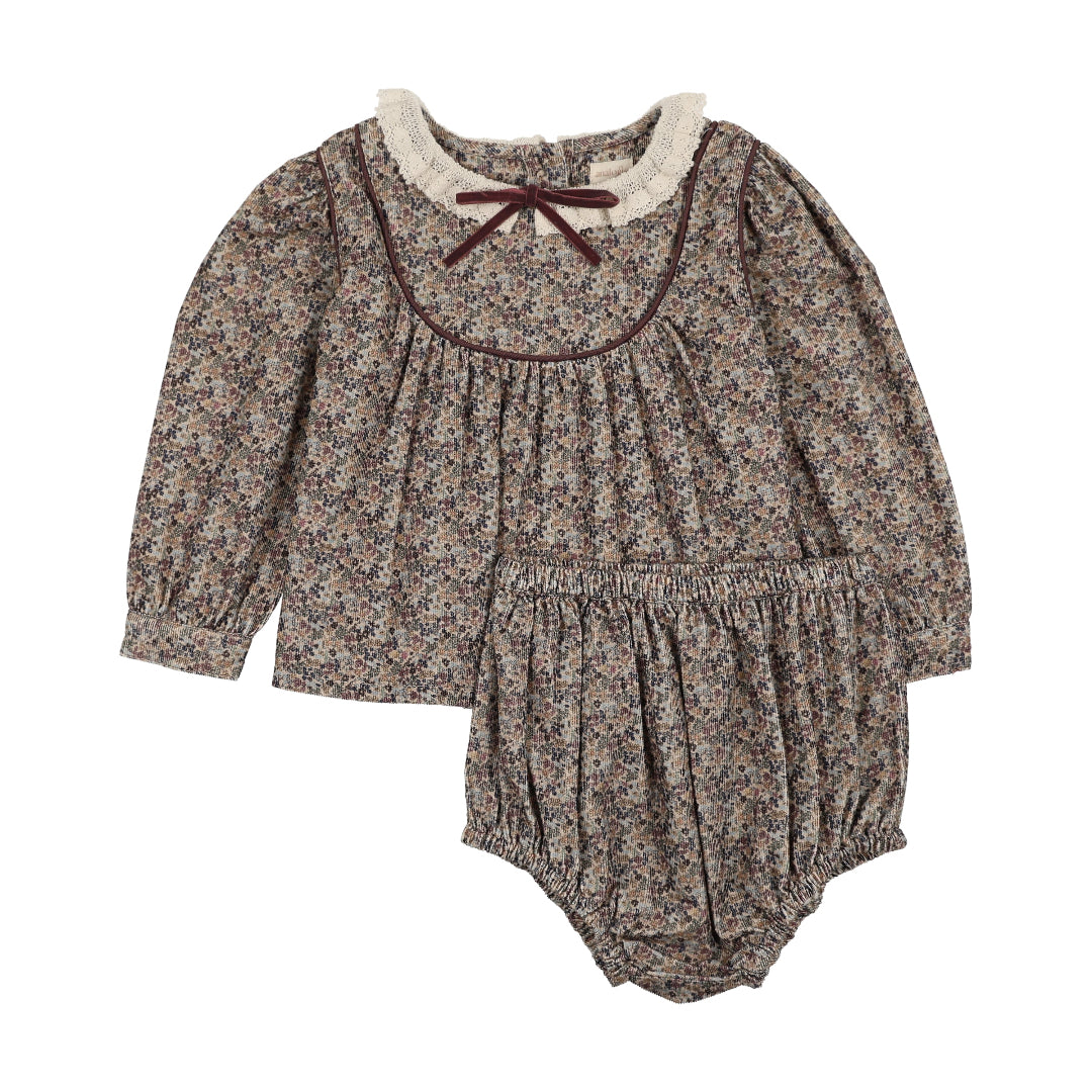 Oxford Tan Print Print Home Garden Toddler Girls Set