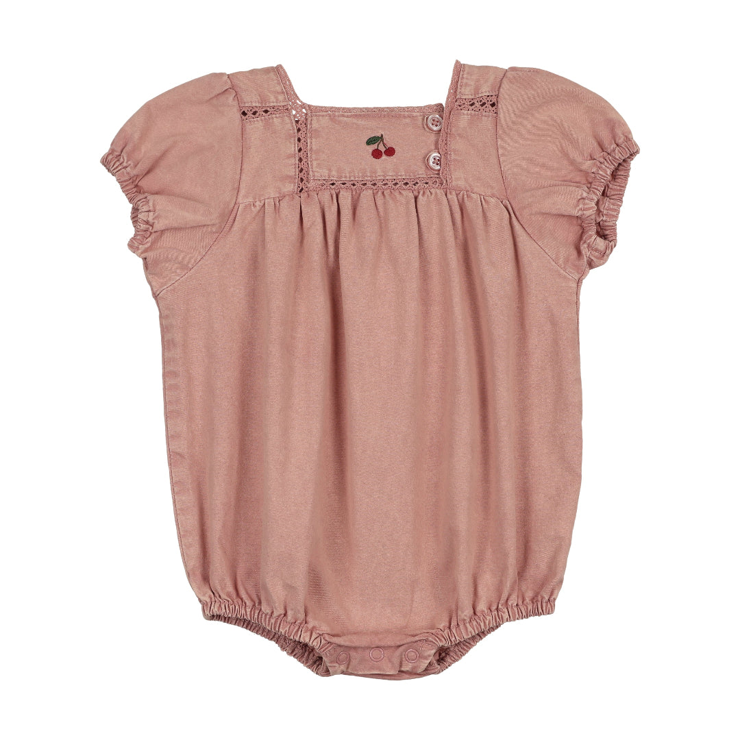 Pink Wash Denim Capsule Girls Romper