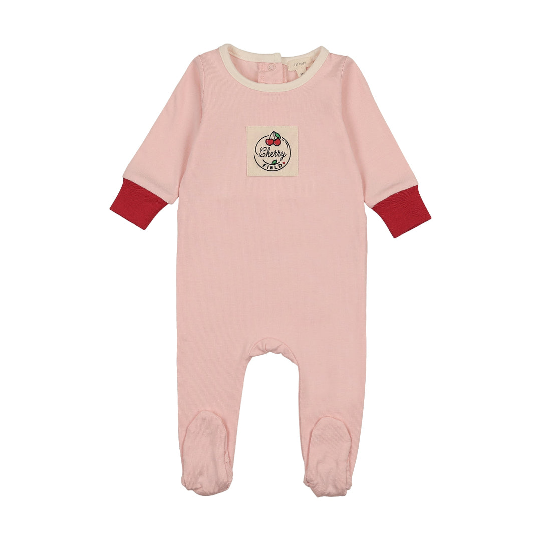 Pink Colorblock Footie