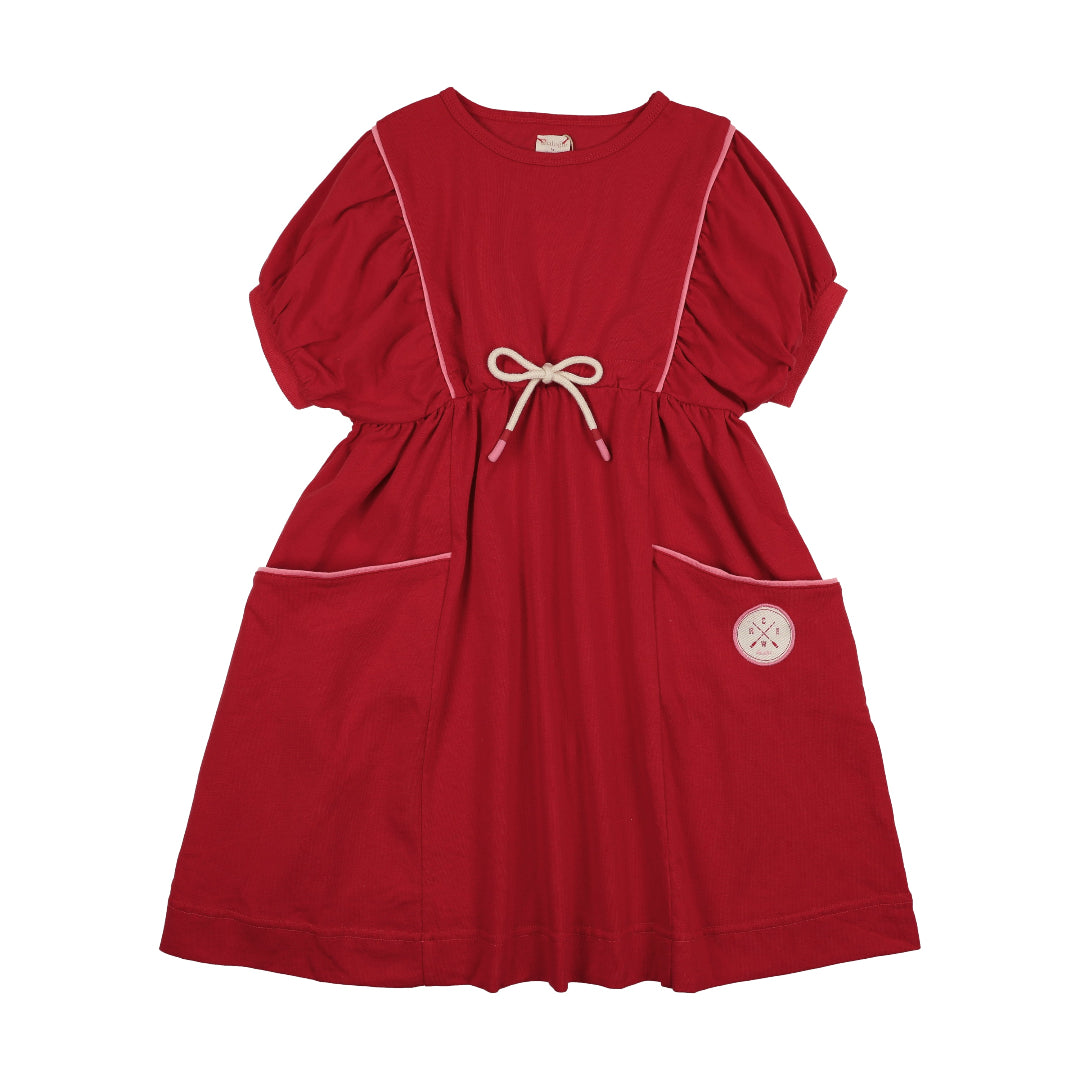 Red Boating Crew Dress SS