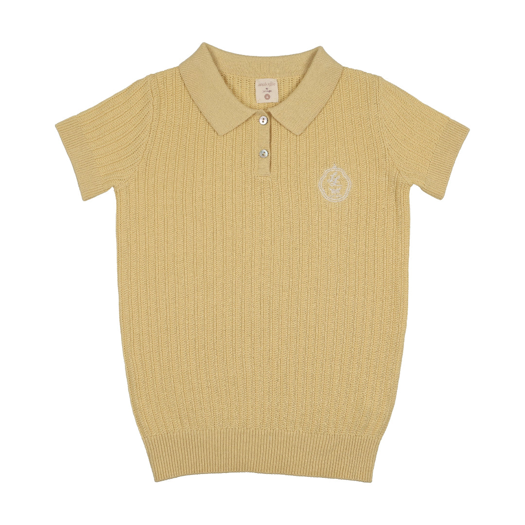 Yellow Knit Polo