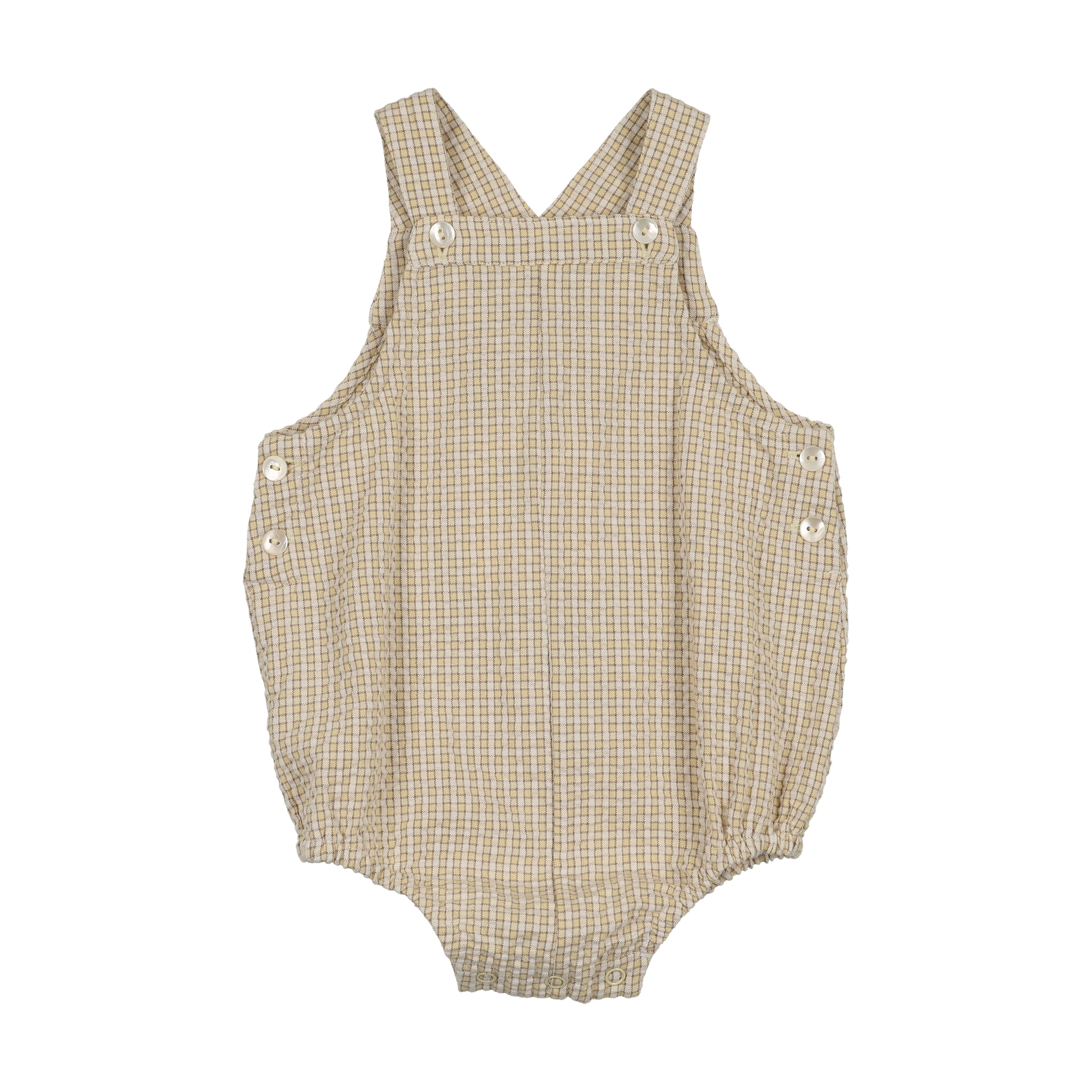 Yellow Mini Plaid Sunny Blossom Romper