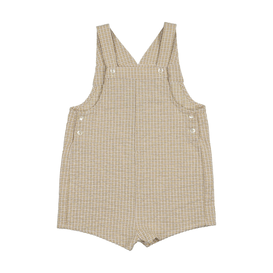 Yellow Mini Plaid Sunny Blossom Overalls
