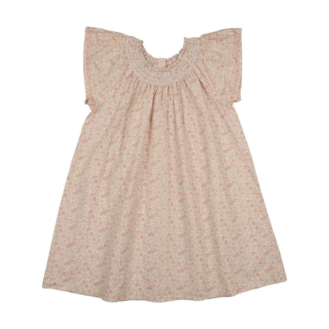 Bud Pink Sunny Blossom Flutter Dress