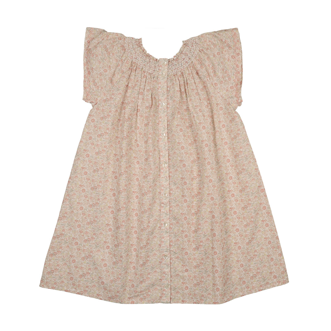 Bud Pink Sunny Blossom Flutter Dress