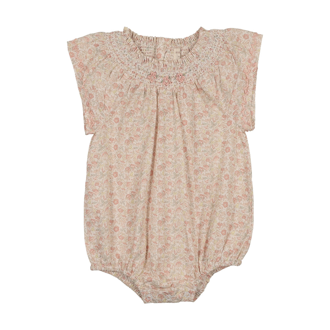 Bud Pink Sunny Blossom Flutter Romper