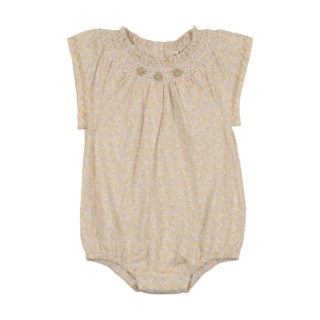 Yellow Sunny Blossom Flutter Romper