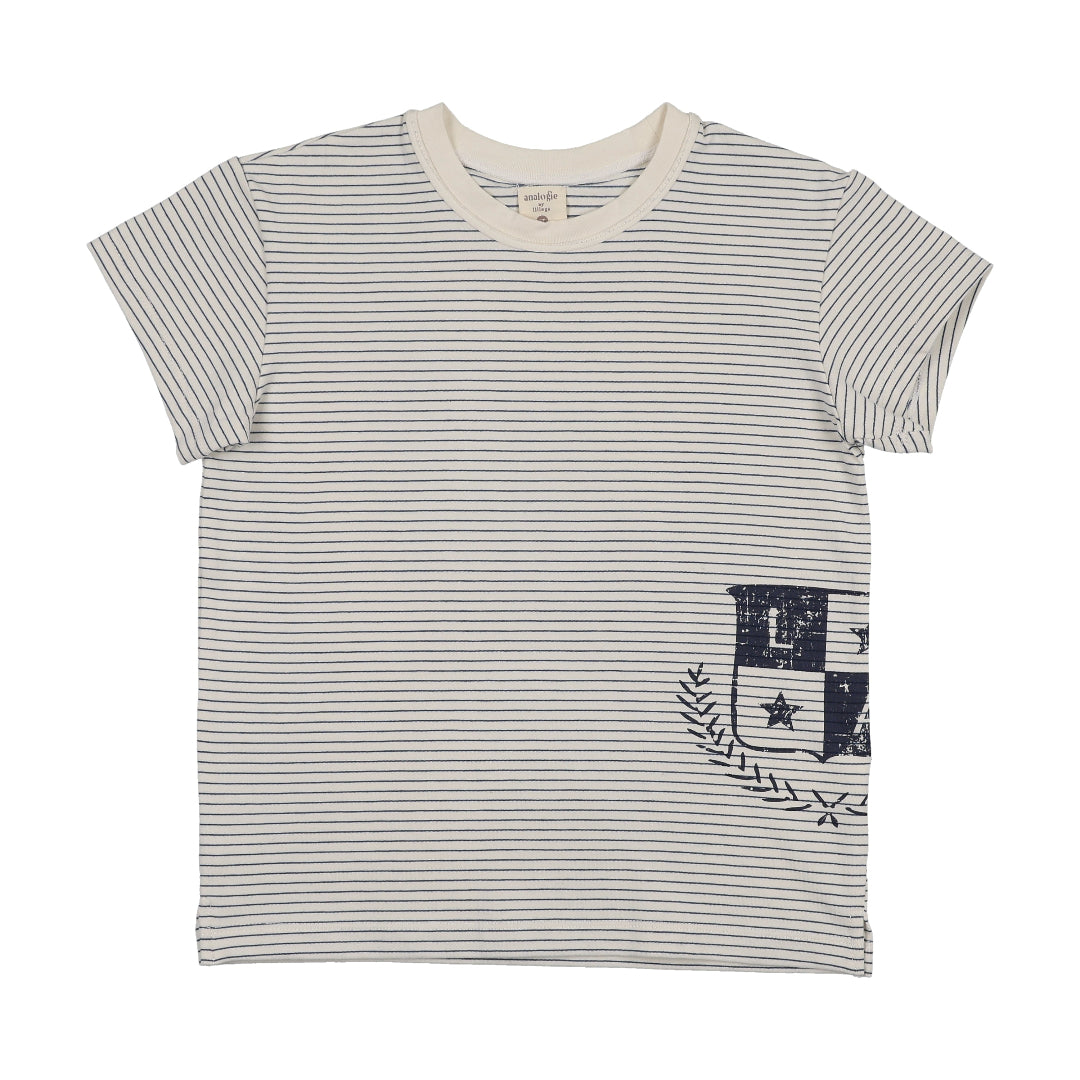 Blue Striped Denim City Boys Tee