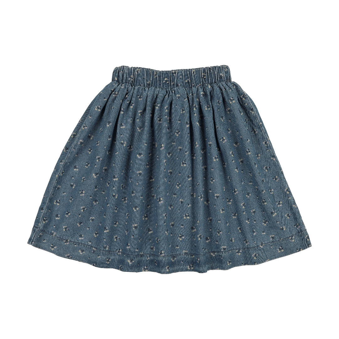 Blue Dainty Denim Circle Skirt
