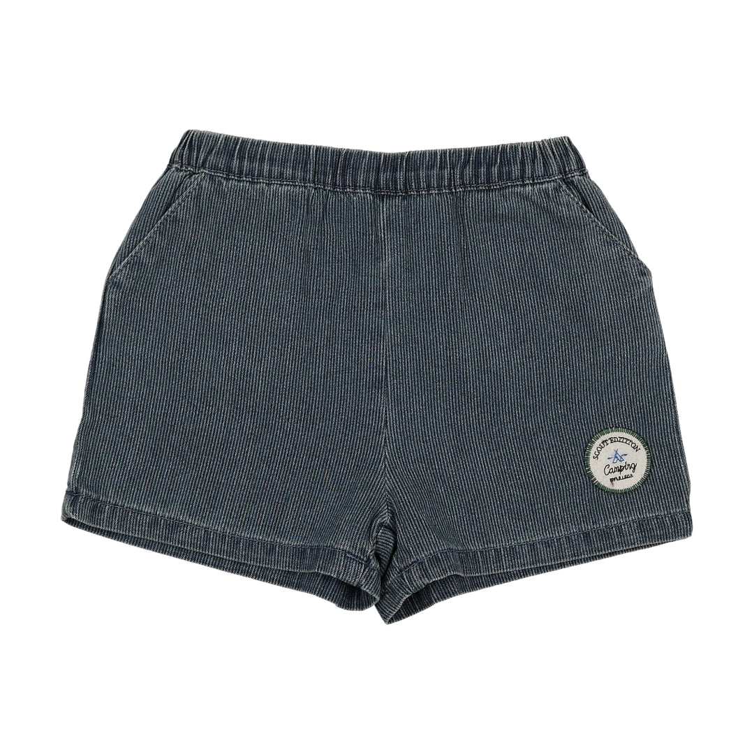 Blue Stripe Dainty Denim Boys Shorts