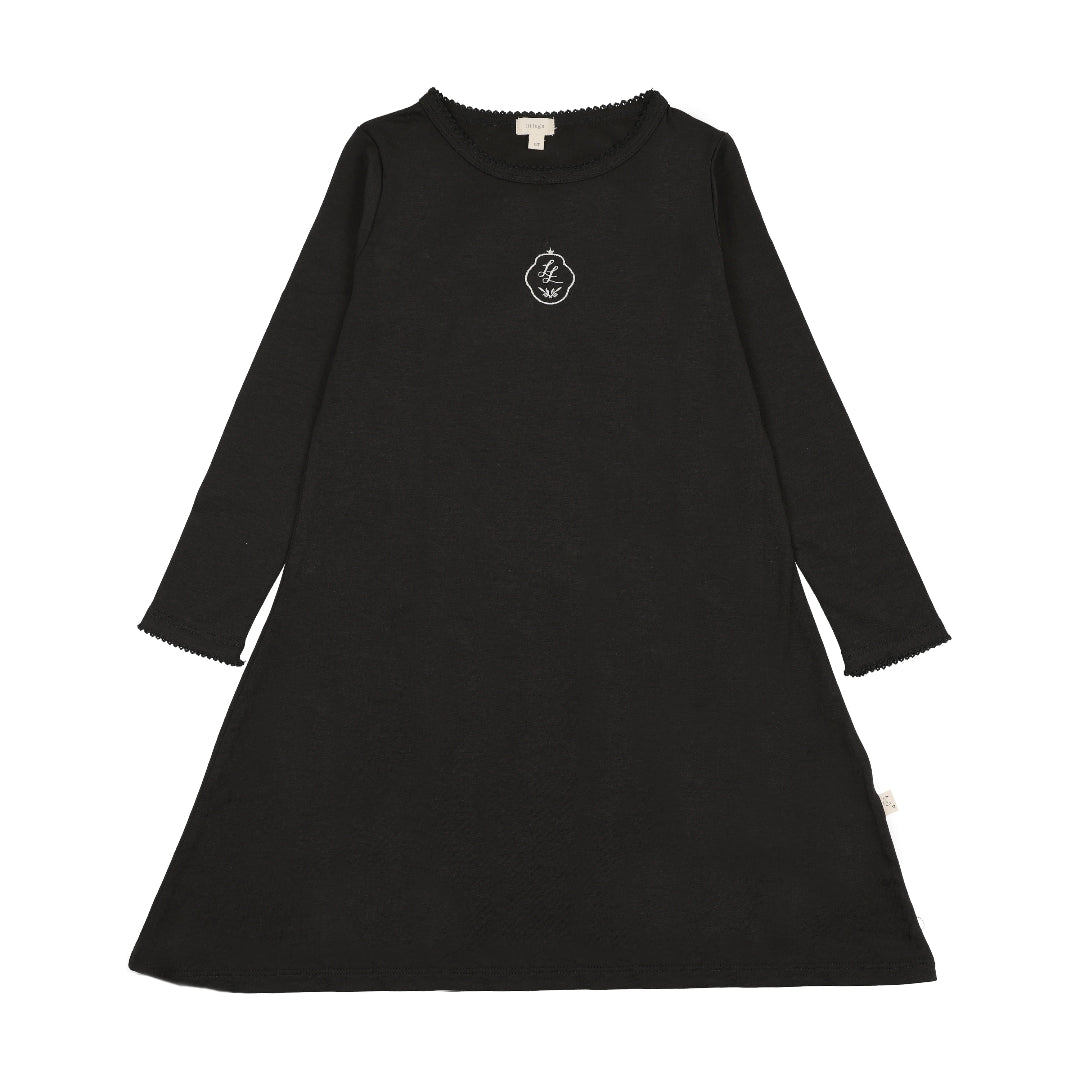 Black Crest Night Gown