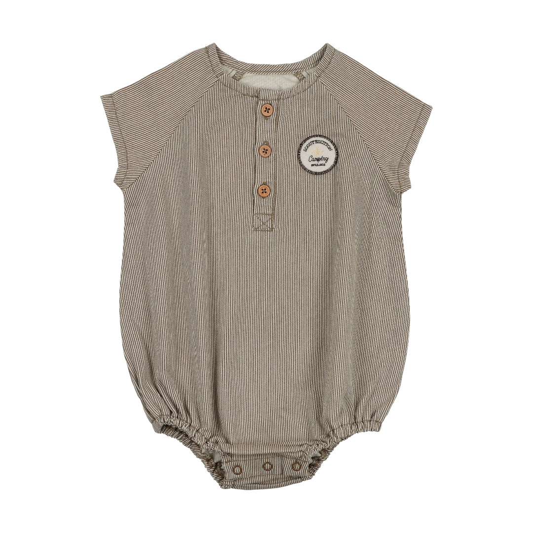 Natural Stripe Dainty Denim Boys Romper