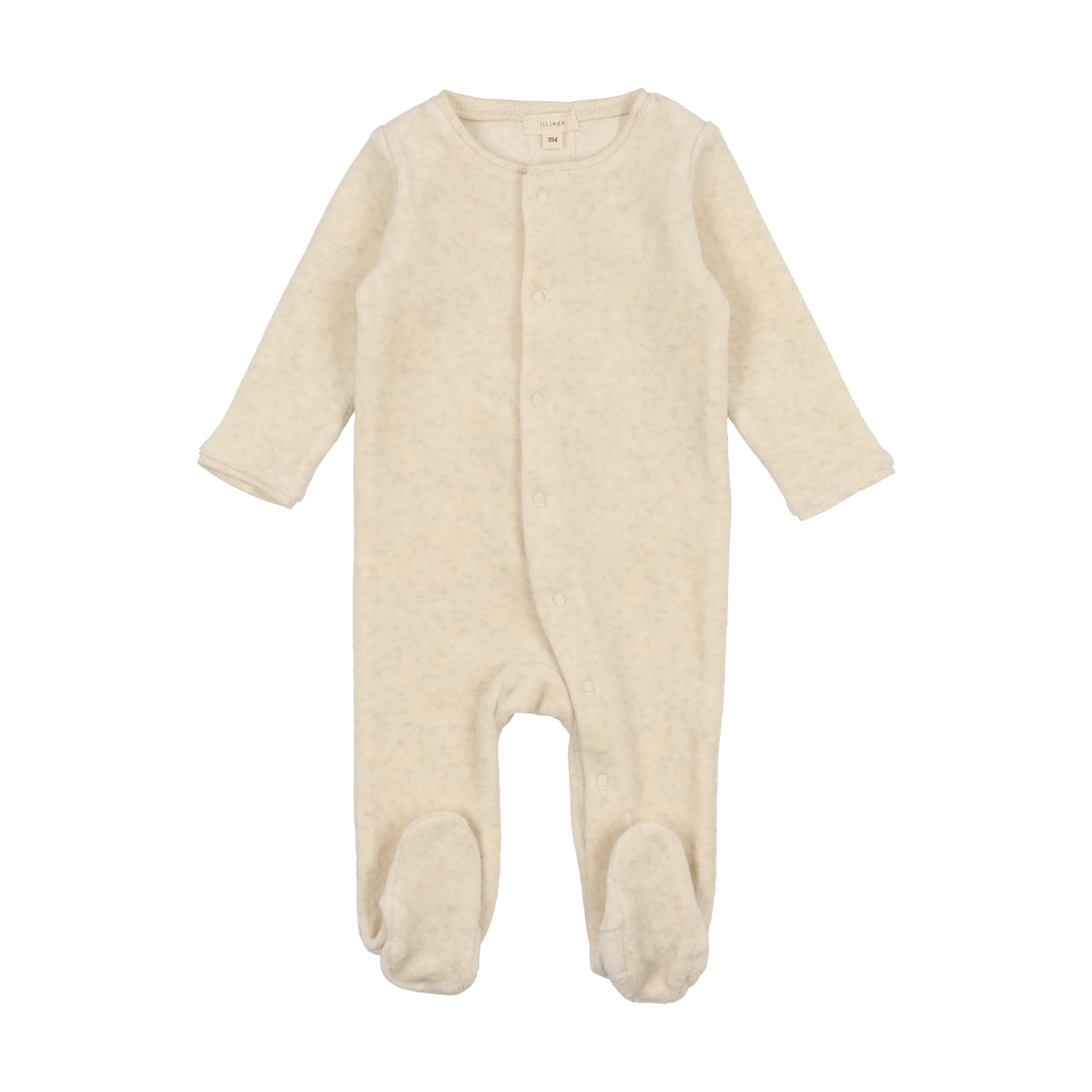 Oatmeal Velour Footie