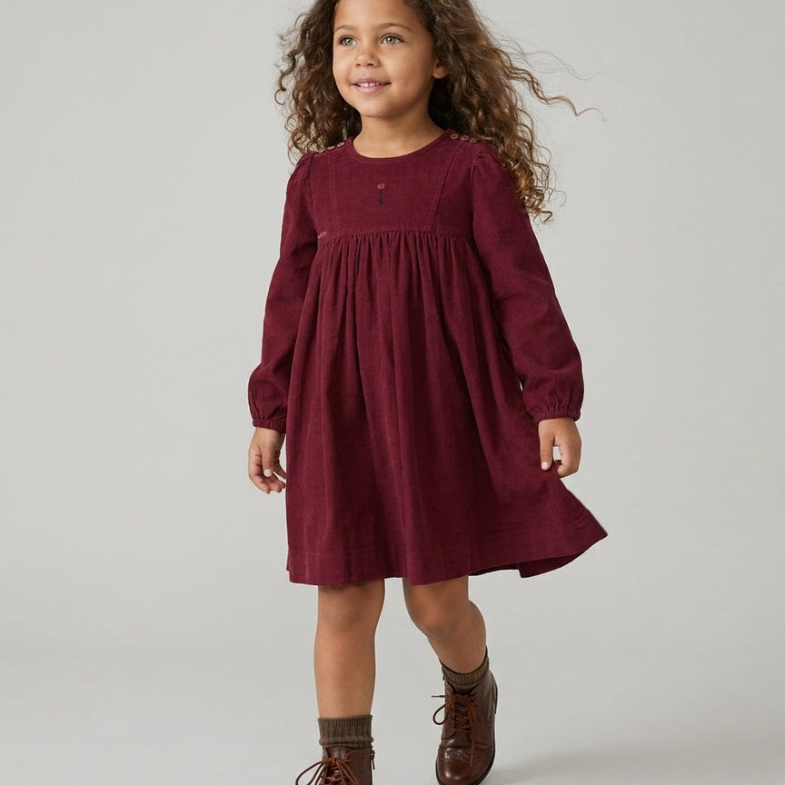 Deep Red Limited Capsule Embroidered Dress