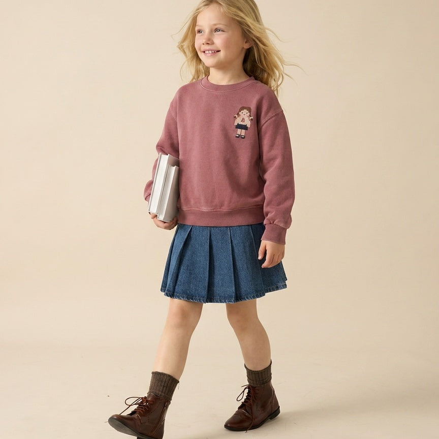 Vintage Pink Doll Sweatshirt