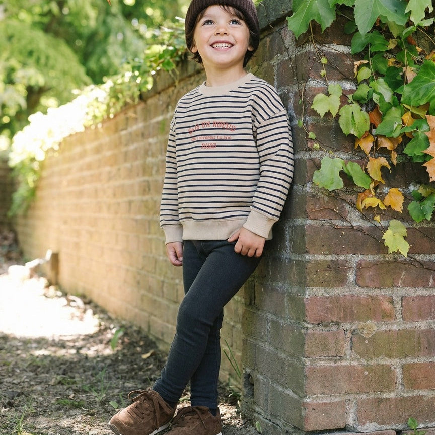 Stripe Print Bold Boy Sweatshirt