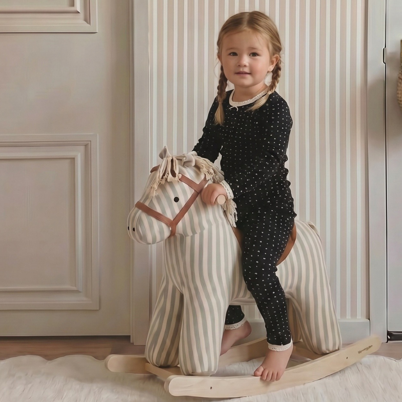 Black Print Tiny Twig Lounge Set