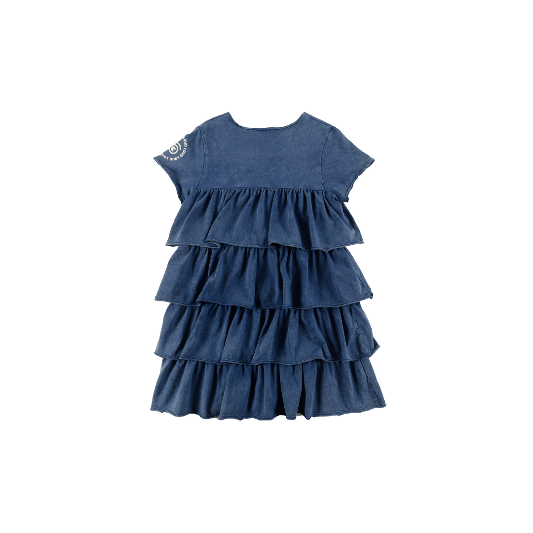 Navy Marble Dye Tiered Layer’s Dress