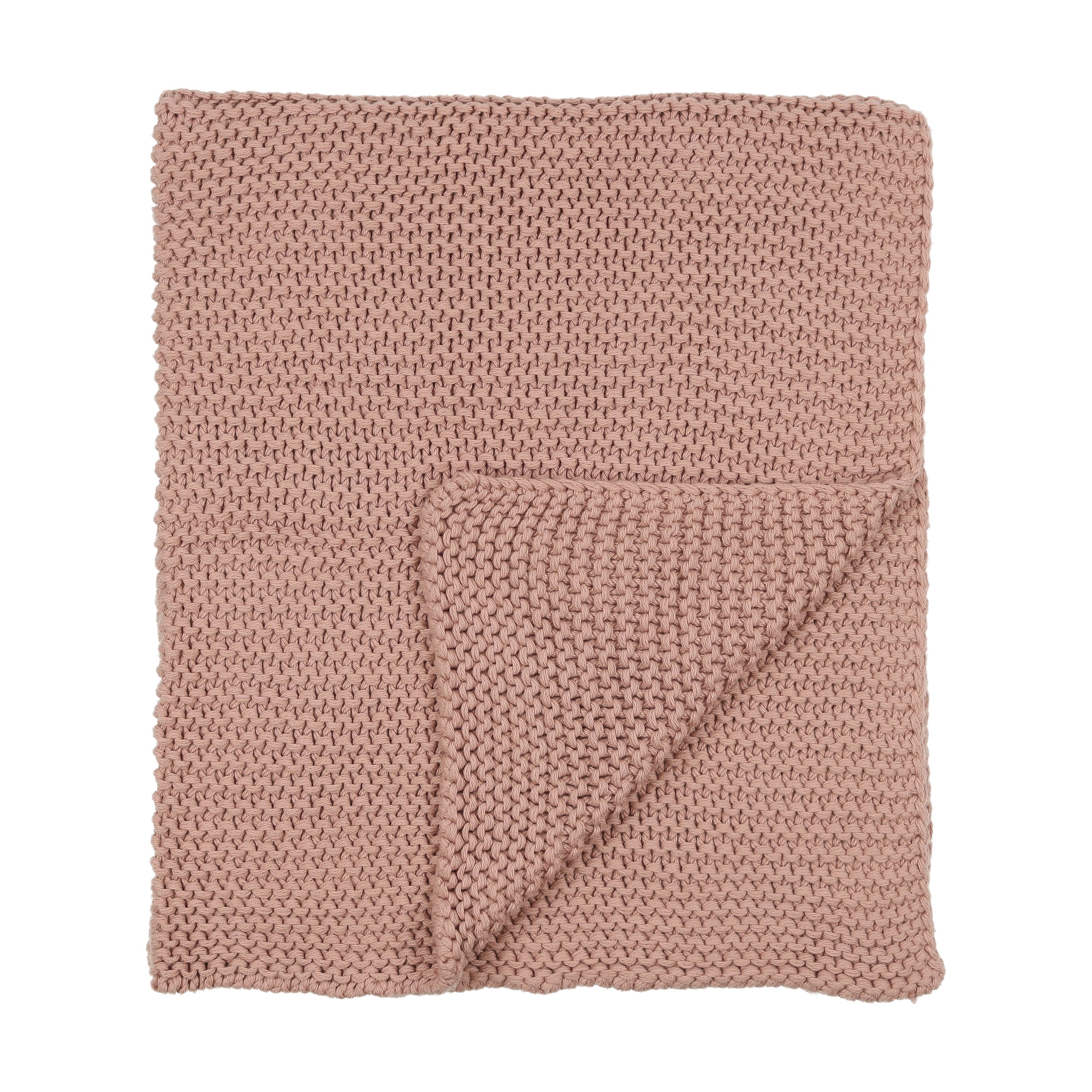 Pale Pink Super Chunky Knit Blanket