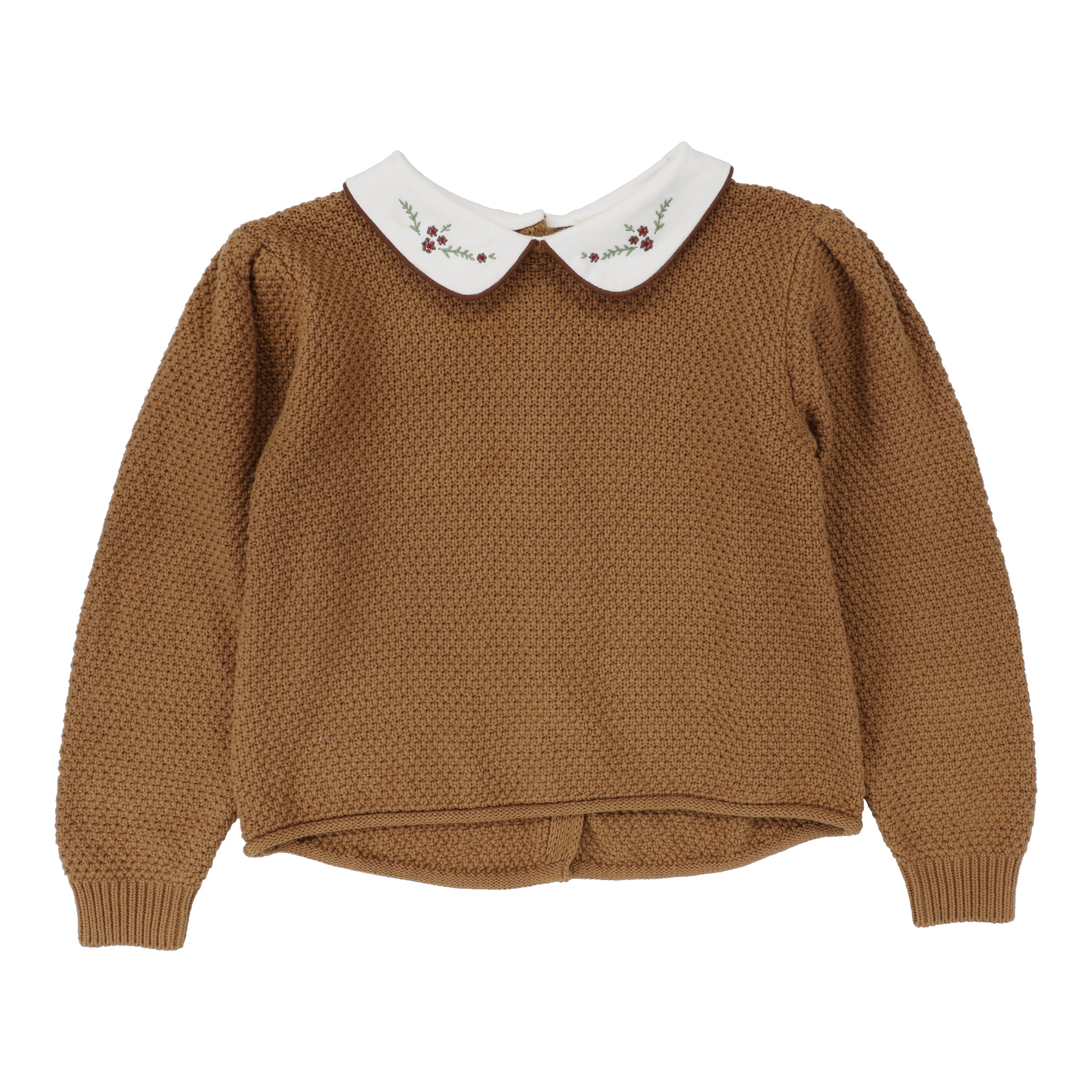 Camel Peter Pan Knit Sweater