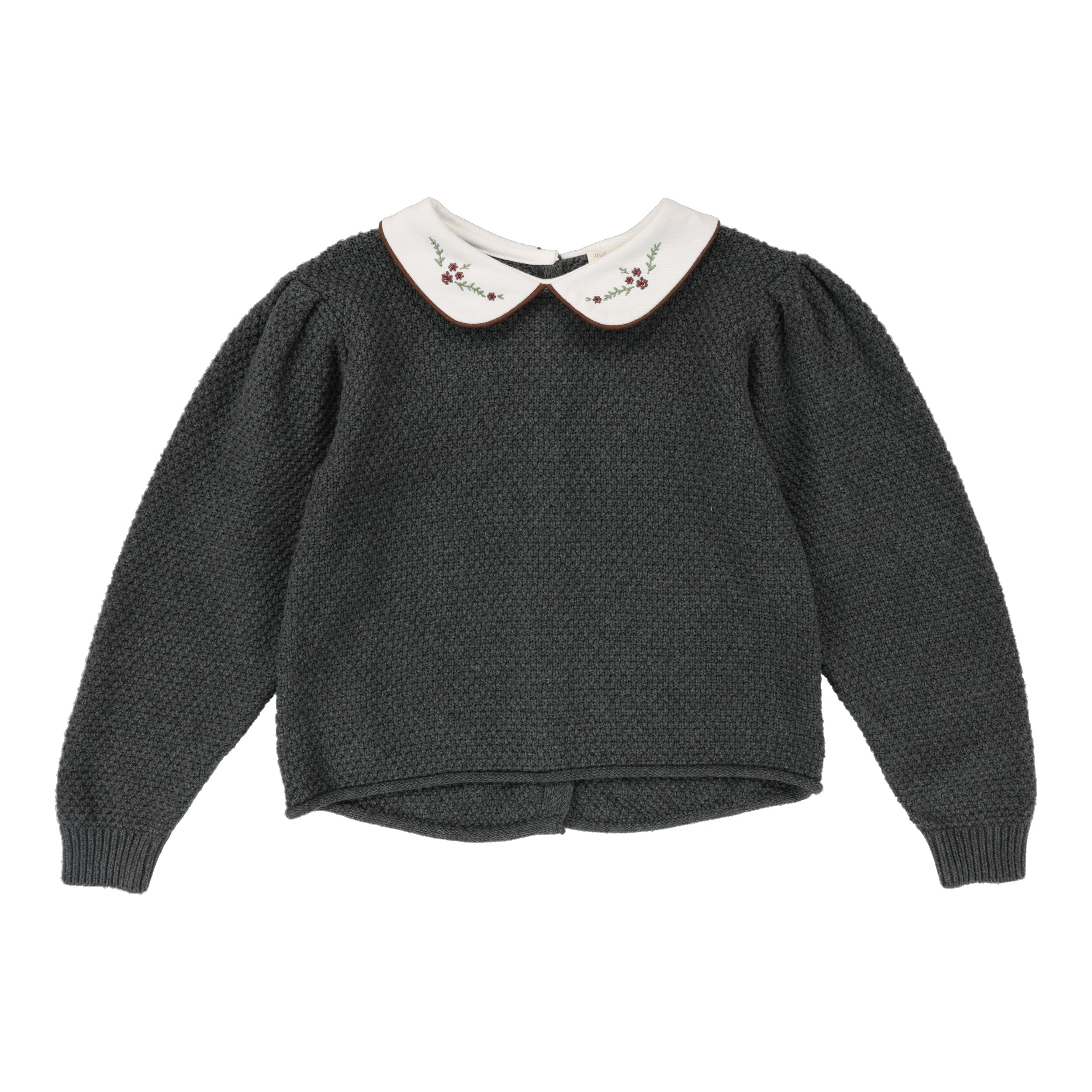 Grey Peter Pan Knit Sweater