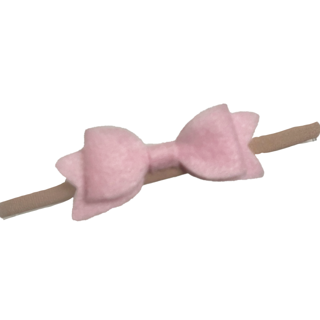 Pink Mini Ella Felt Bow Baby Band