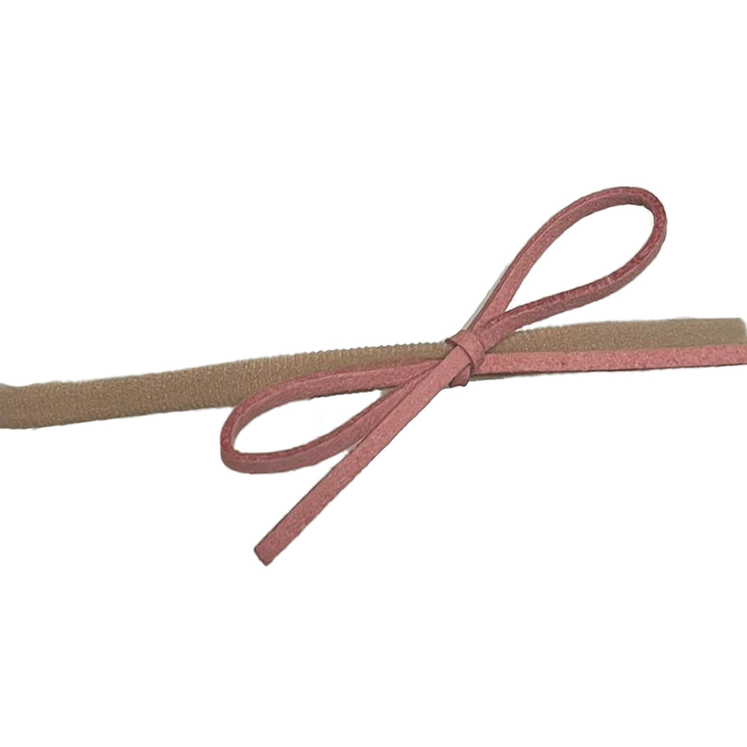 Pink Mini Ella Thin Bow Baby Band