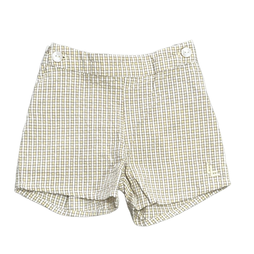 Yellow Mini Plaid Sunny Blossom Shorts
