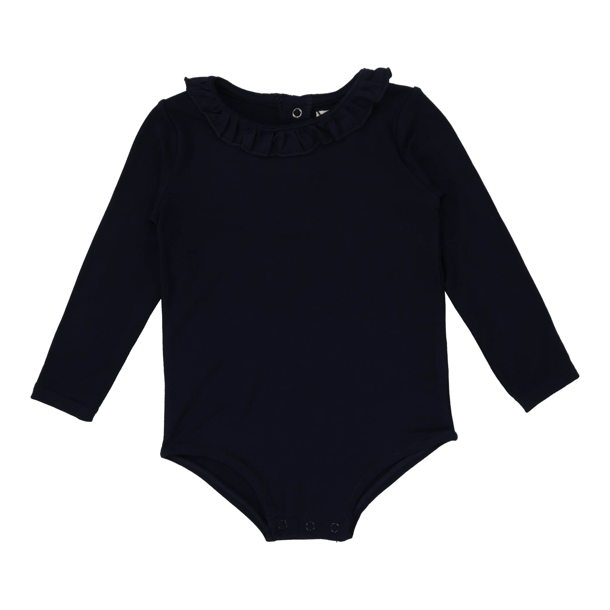 Navy Ruffle Onesie