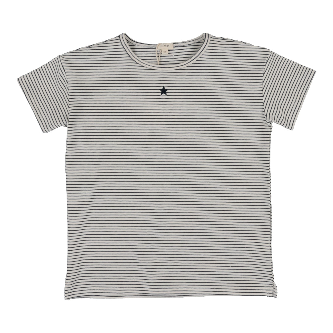 Navy Striped Short Sleeve Tee