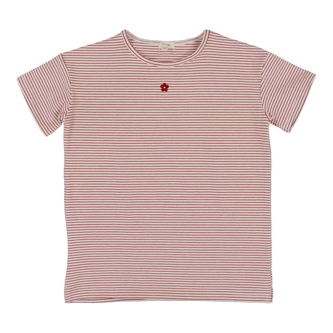 Red Striped Short Sleeve Tee