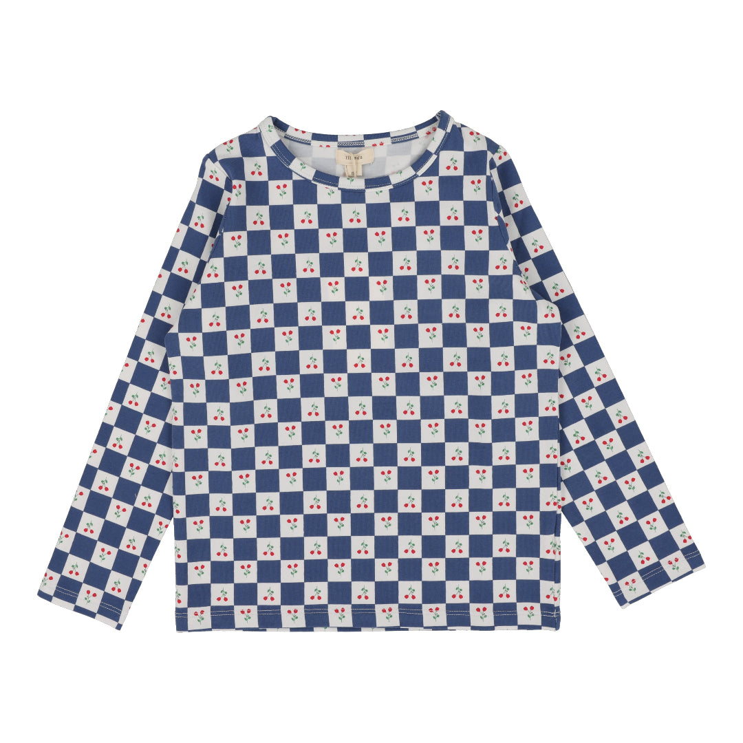 Checked Tulip Long Sleeve Tee