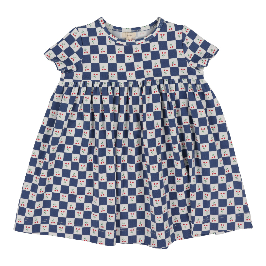 Checked Tulip Dress Short Sleeve