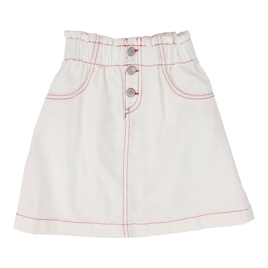 White Denim Skirt