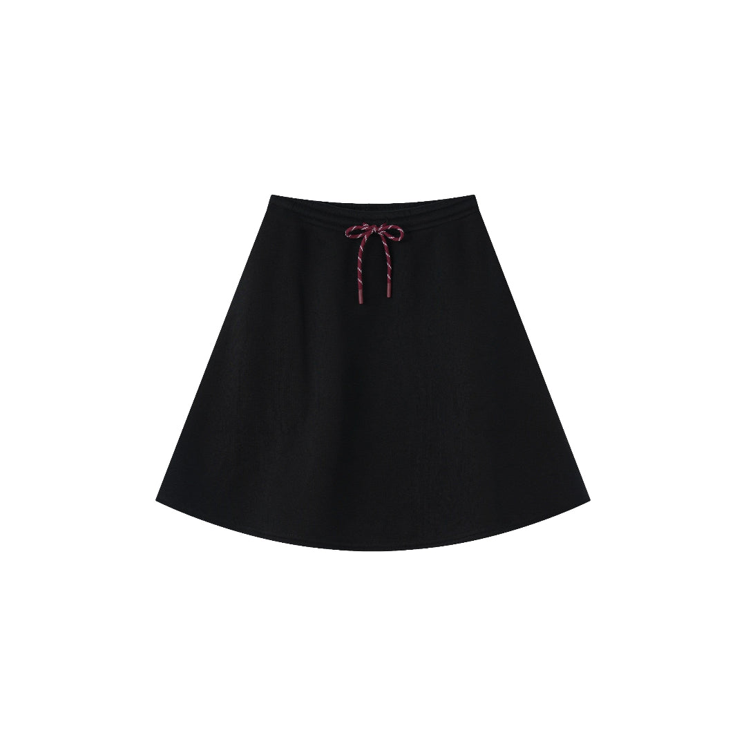 Black French Terry Skirt
