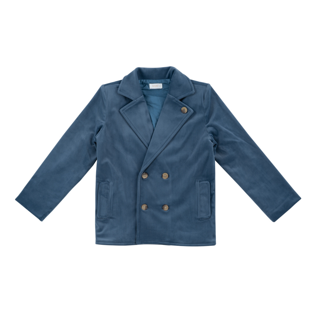 Blue Sol Velvet Blazer