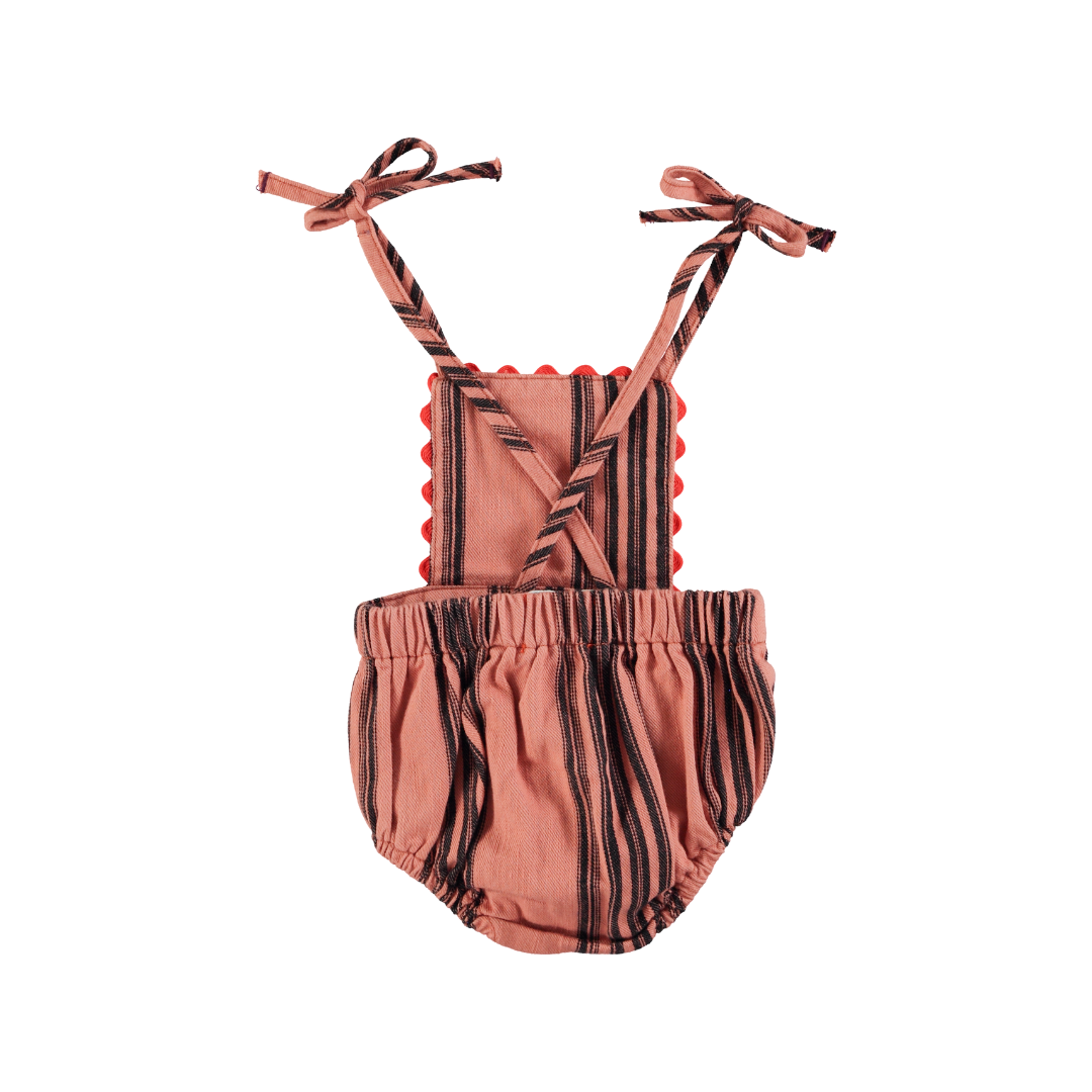 Pink Romper w/ Black Stripes
