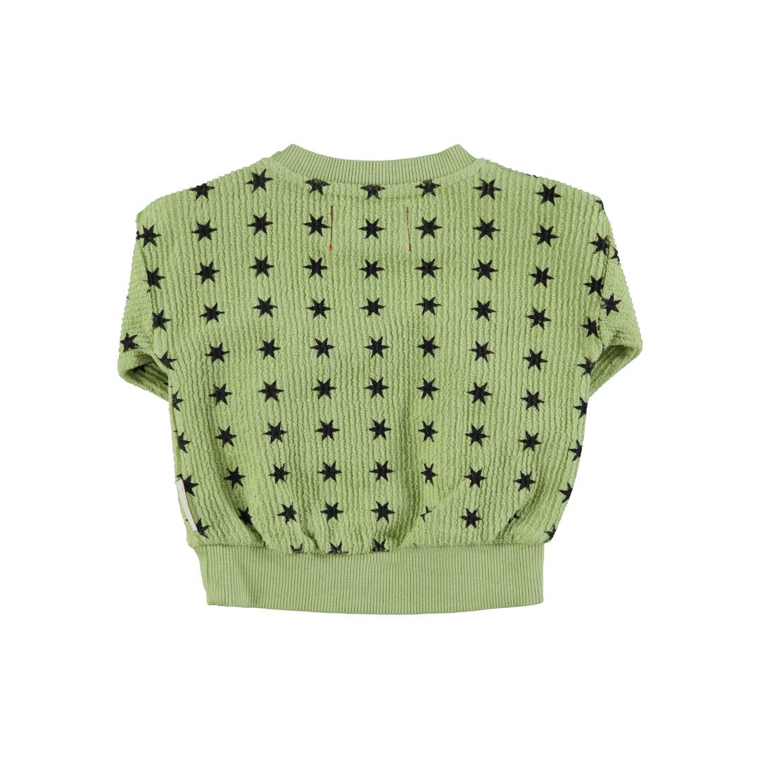 Green Baby Sweatshirt w/ Black Stars