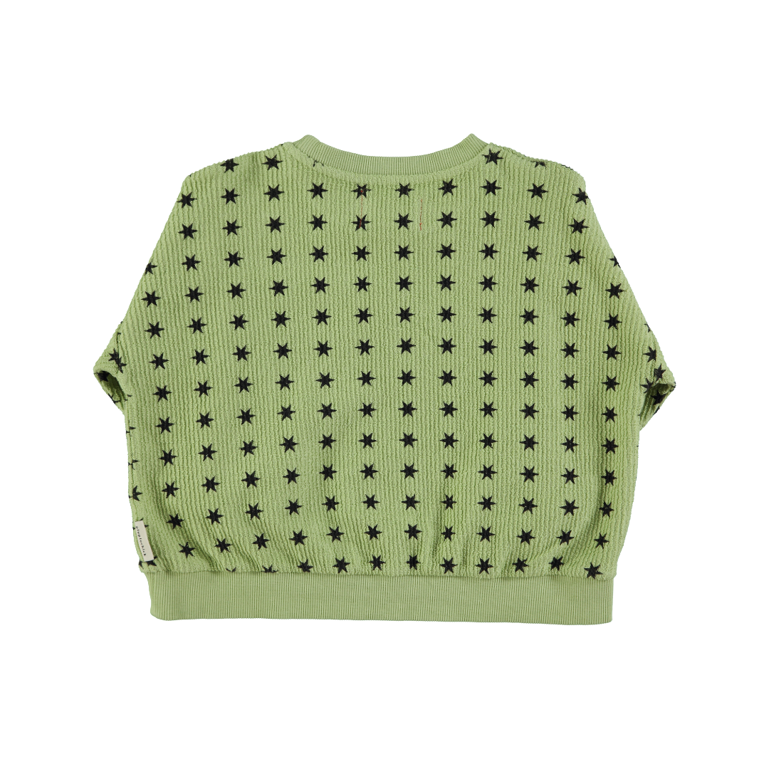 Green Sweatshirt w/ Black Stars
