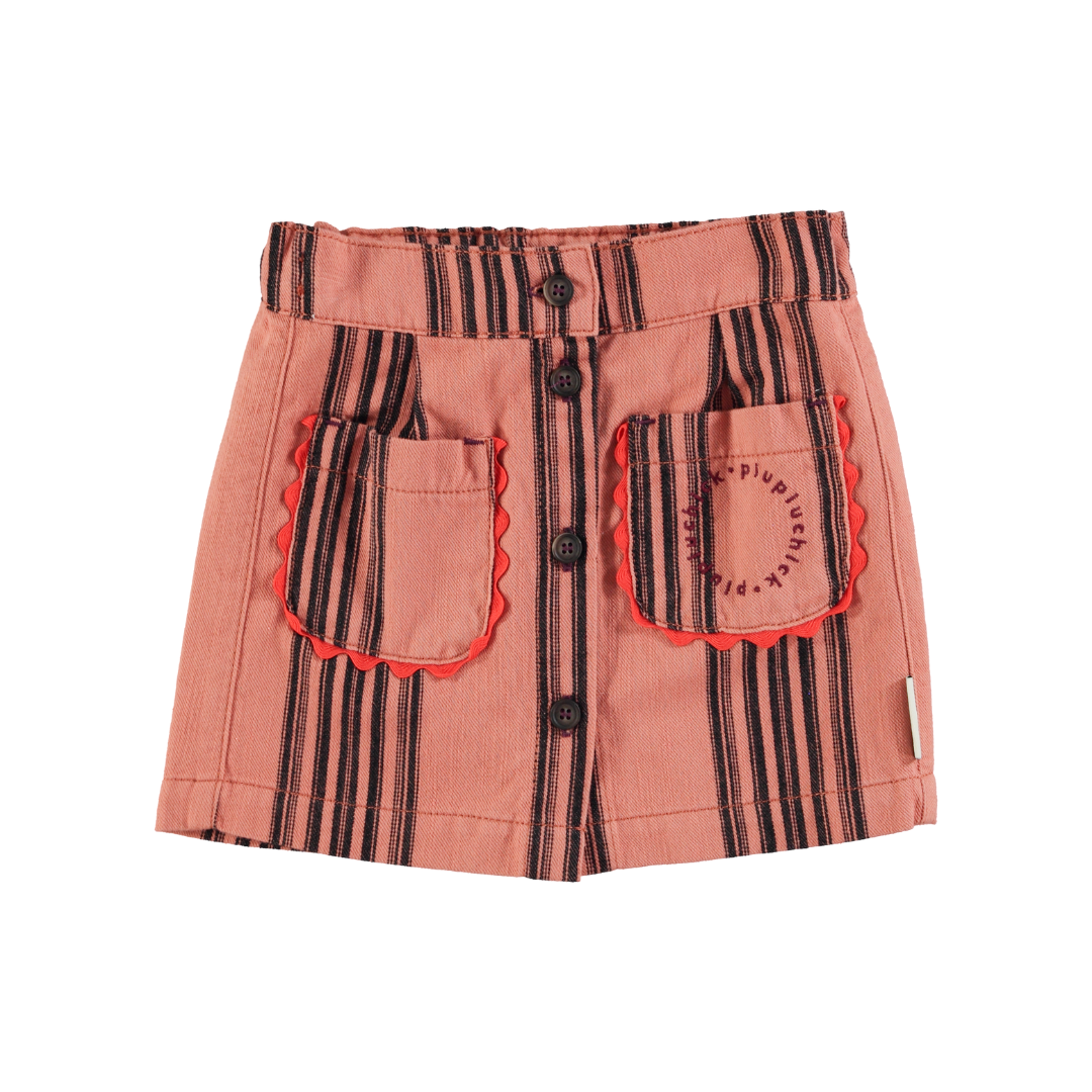 Pink Skirt w/ Black Stripes