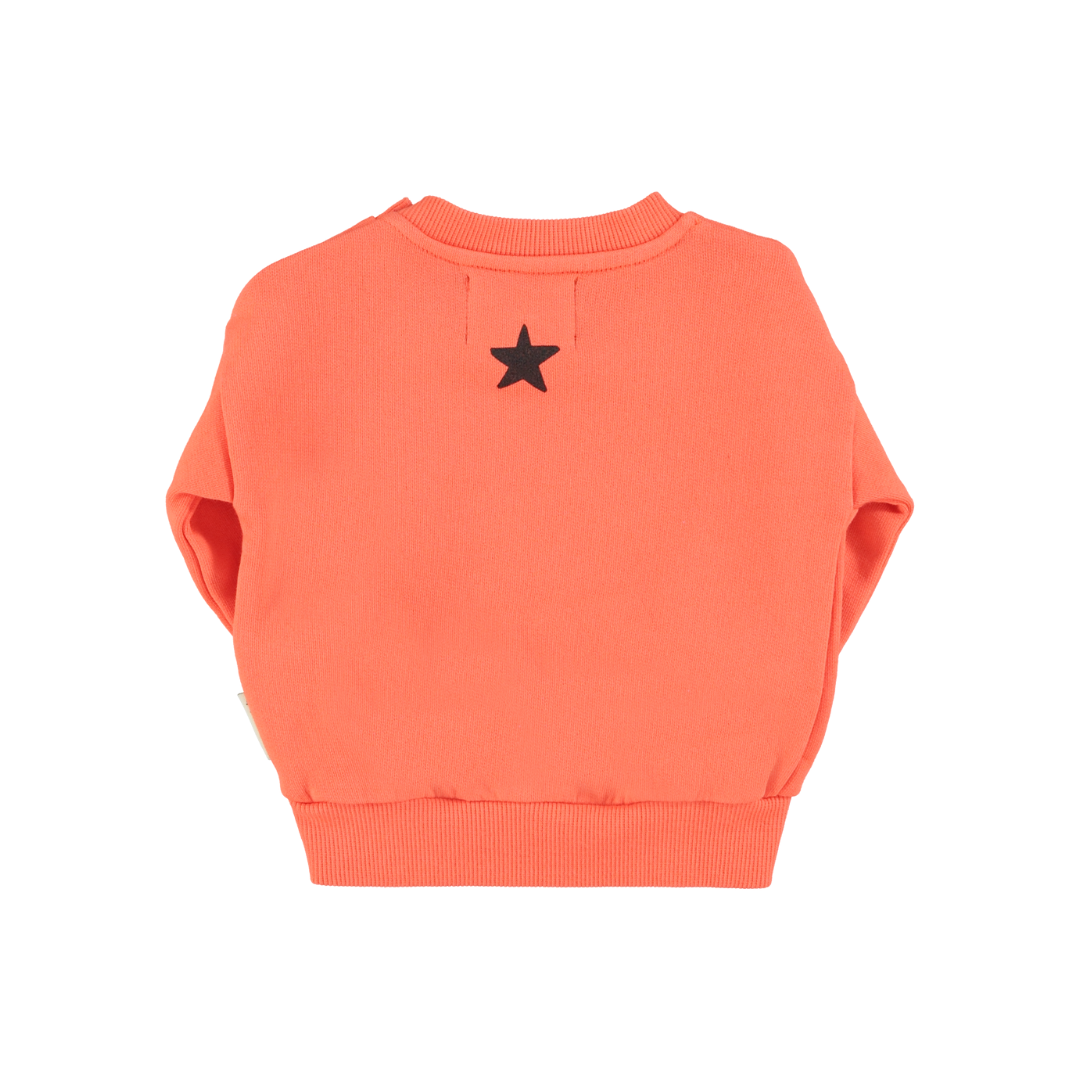 Orange Baby Sweatshirt w/ "music" Print