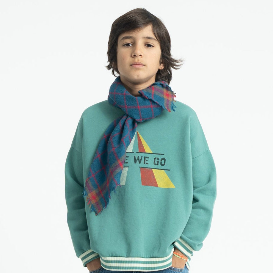 Green w/ "here we go" Print Sweatshirt