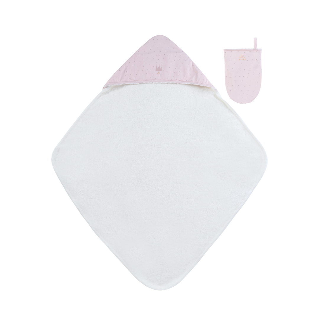 Pink Little Crown Towel + Mit Set