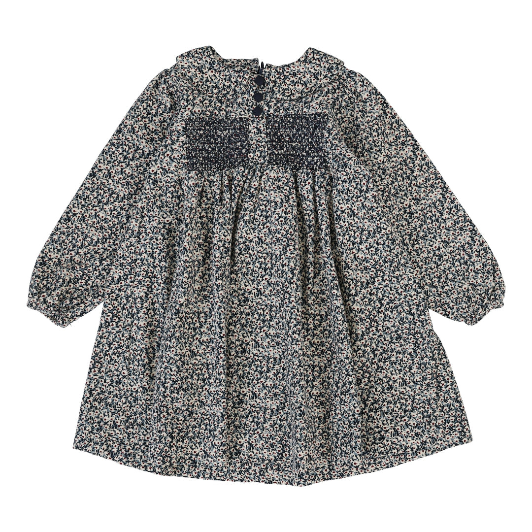 Dusty Blue Daisy Floral Dress